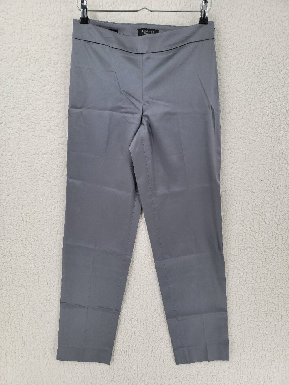 Talbots Curvy Collection Gray Pull-On Ankle Stretch Dress Pants Size 4